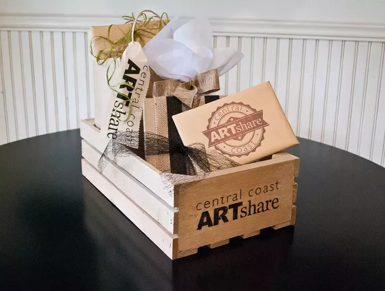 BOXED GOODS: Patrons who purchase shares will receive their original, handcrafted art pieces in a package similar to the one pictured at an annual Pick-Up Party, where they can meets the artists amid the delights of wine, food, and music. - PHOTO COURTESY OF ROBIN SMITH