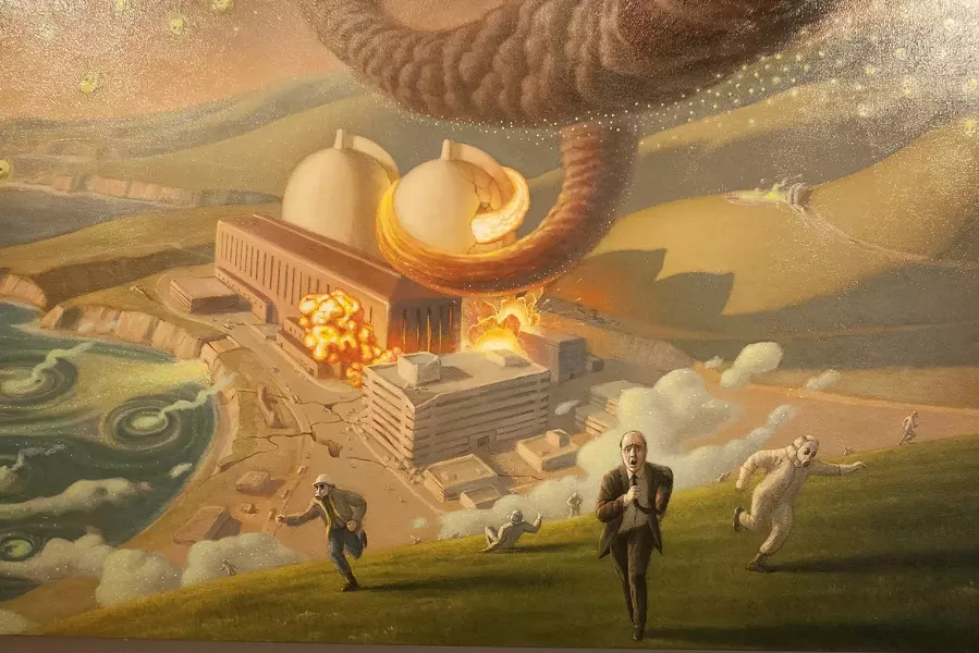 MELTDOWN! : Bryan taps into the cultural and political zeitgeist with Devil’s Due, a depiction of the Diablo Canyon nuclear power plant in meltdown.