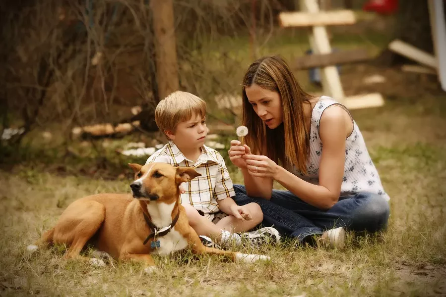 HOW TO MAKE A WISH : Mira Sorvino as Wendy Porter, with her son Joey (played by Maxwell Perry Cotton), whom she seeks to reclaim after giving him up for adoption in the heart-wrenching film, Like Dandelion Dust. - PHOTOS COURTESY OF DOWNES BROTHERS ENTERTAINMENT