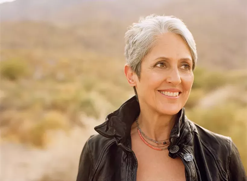 THE MANY FACES OF JOAN : Joan Baez will celebrate her 50-year career on July 7 with a very special, intimate evening at the Clark Center Theater. - PHOTO COURTESY OF JOAN BAEZ