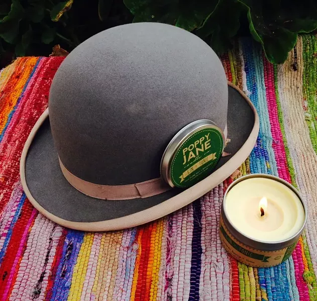G&T: Poppy Jane Candle Co.’s Gin and Tonic offering is everything you’d hope for from an alcohol-scented candle. - PHOTO BY RYAN MILLER