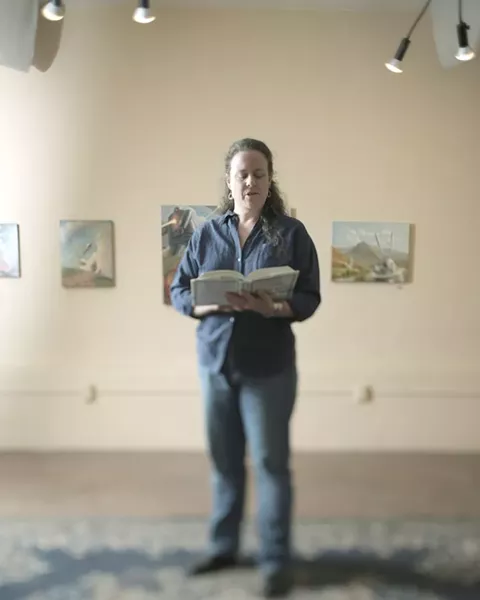 A GUST OF VERSE : Ellyn Winslow is still relatively new to the local poetry scene, but she’s already making a contribution with the Favorite Poems Project. - PHOTO BY STEVE E. MILLER