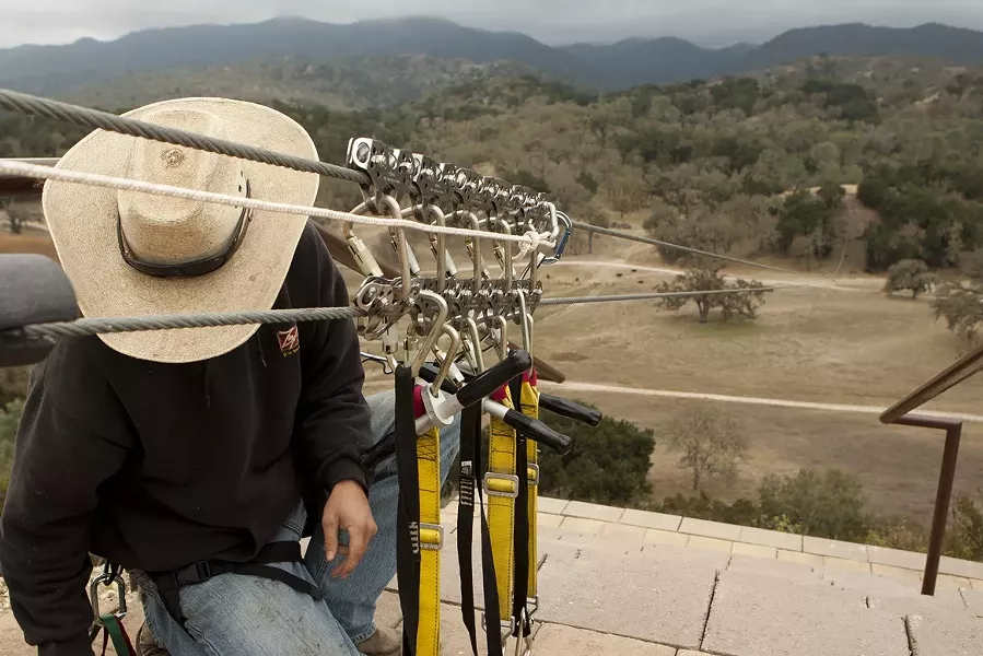 WHEEEEE!: With a nod from San Luis Obispo County supervisors, operations like the zip line at Santa Margarita Adventures will receive better definition in county code books. - FILE PHOTO BY STEVE E. MILLER