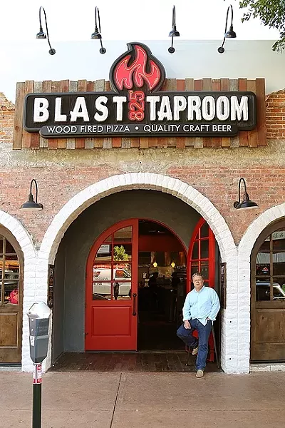 HAND CRAFTED : Blast 825 Taproom proprietor Dan Harper has brought quick, custom pizzas and a long, long lineup of self-serve pizza to downtown SLO. - PHOTO BY DYLAN HONEA-BAUMANN
