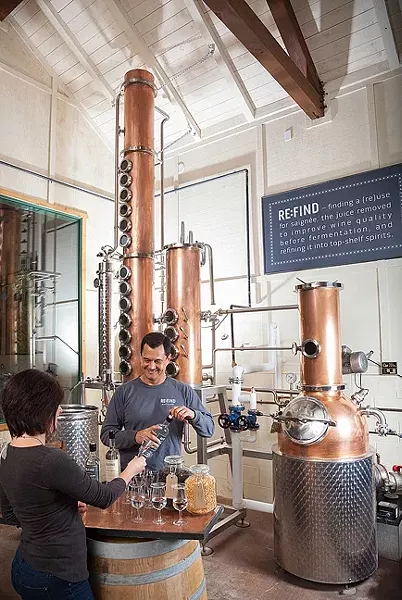 SPIRITED AWAY: Pictured, the distillery at Re:Find in Paso Robles. Eight Paso Robles craft distilleries will shake up wine country with a mix of locally crafted artisinal booze, eats, and music at the Paso Robles Inn Ballroom this Feb. 27. - PHOTO COURTESY OF PASO DISTILLERY TRAIL