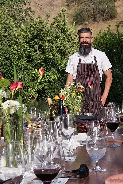 WORK WITH NATURE: During Thomas Hill Organics’ first Table to Farm Dinner held in late April, Executive Chef Tim Veatch worked with the spring bounty provided by Windrose Farm in Paso Robles. - PHOTO BY HAYLEY THOMAS