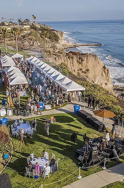 ENDLESS SUMMER FLAVOR : This year’s Wine, Waves & Beyond event benefiting GleanSLO culminates in a groovy celebration of food, wine, beer, and surf culture at the Cliffs Resort in Pismo Beach this April 29. The full event takes place April 27 through May 1 and includes surfer flicks, surf content, a winemakers dinner, VW bus car show, and more. - PHOTO COURTESY OF WINE, WAVES & BEYOND