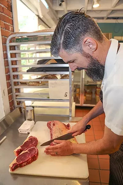 EASY DOES IT: Thomas Hill Organics Executive Chef Tim Veatch doesn’t think good food should be too complicated. In fact, he proves it with minimalistic preparation of insanely delicious local ingredients. - PHOTO BY DYLAN HONEA-BAUMANN