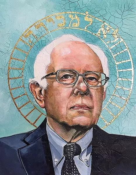 THE SAINTS ARE COMING: Rather than focus on the negative this election season, Lena Rushing decided to saint her heroes Bernie Sanders, Jane Goodall, and Neil deGrasse Tyson. - IMAGE COURTESY OF LENA RUSHING