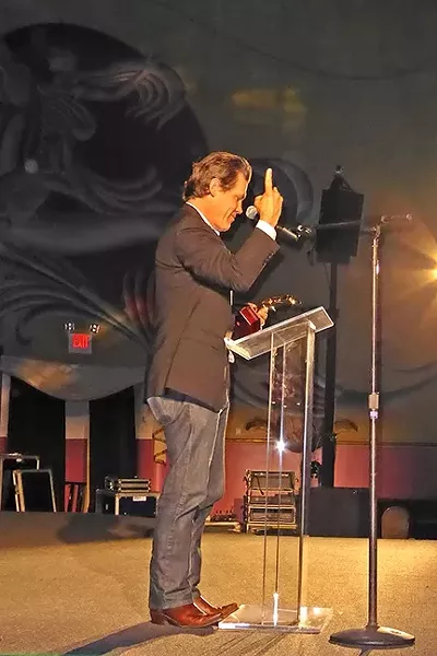 HOME TOWN BOY: During his SLO-IFF King Vidor Award acceptance speech, Josh Brolin waxes poetic about living in the North County. - PHOTO BY GLEN STARKEY