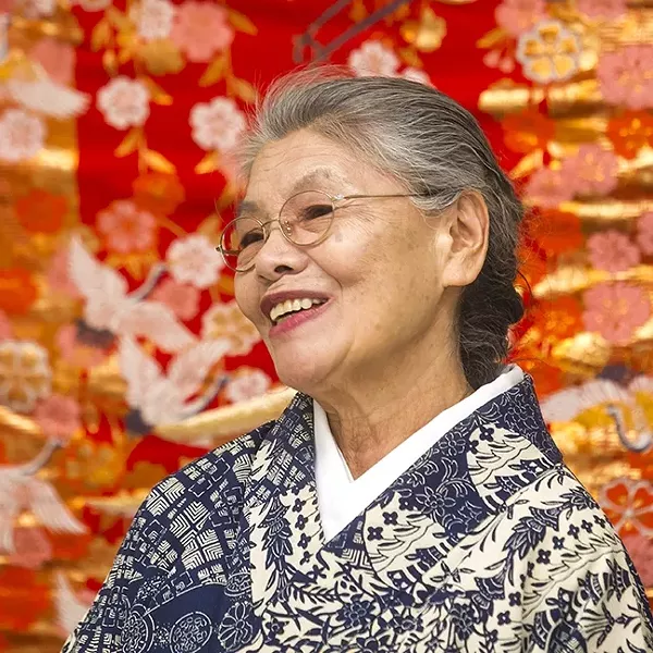 MASTER KIMONO MAKER: Tsuyo Onodera, a master kimono maker from Japan, teaches students at SLOMA how to make a summer kimono or yukata. Onodera will also speak at the fashion show, Art Becomes You: Kimono Style, at the museum on March 12. - PHOTO BY JAYSON MELLOM