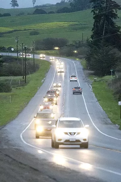 COMMUTING AND EMITTING : Half of SLO’s total greenhouse gas emissions stem from transportation. New city housing and bike friendly streets will attempt to curb that. - PHOTO BY JAYSON MELLOM