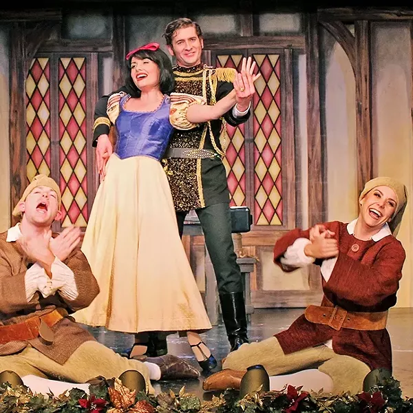 SINGING SNOW WHITE: The Great American Melodrama cast shines with comedy and musical prowess in the 'Snow White and the Four (Don’t Ask) Dwarves,' an operetta lampooning the classic Disney tale. - PHOTO COURTESY OF THE GREAT AMERICAN MELODRAMA
