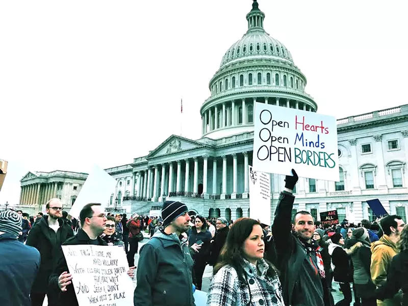 FROM SLO TO D.C.: The rise in activism and protest in SLO is part of a larger national wave of protests sweeping the country after the 2016 presidential election. - PHOTO BY BELLA STENVALL