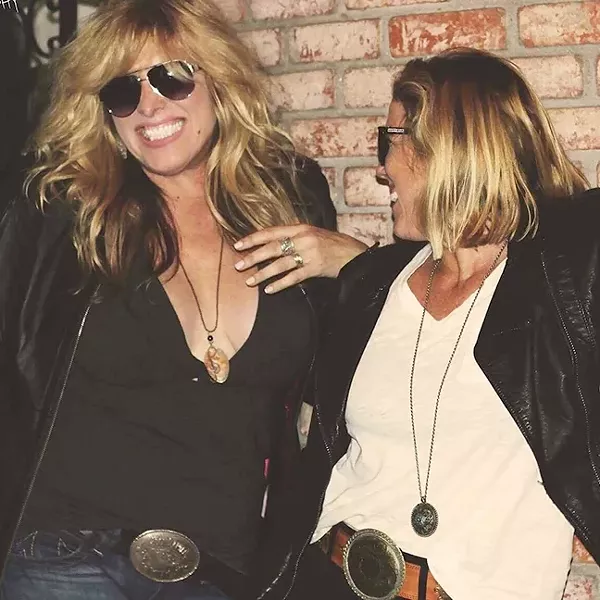 BRASSY!: The Blonde Bombers, comprised of singer-songwriters Lacy Younger (left) and DeBlois Milledge, play SLO Brew on April 17. - PHOTO COURTESY OF THE BLONDE BOMBERS