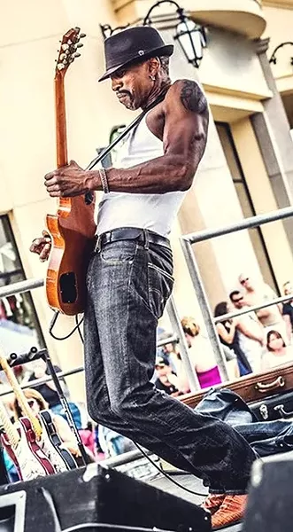 SIZZLING GUITAR SOLOS: The San Luis Obispo Blues Society presents the Dennis Jones Band on April 8 at the SLO Vets Hall. - PHOTO COURTESY OF THE DENNIS JONES BAND