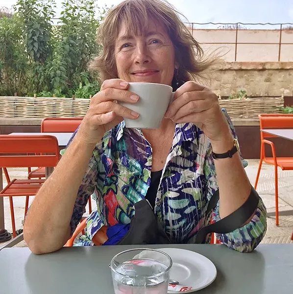 JUST WATCHING: SLO mixed-media artist Julie Frankel takes inspiration from shared “third spaces” like coffee shops. - PHOTO COURTESY OF JULIE FRANKEL