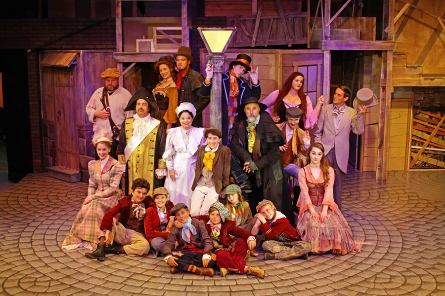 CROOKED CHARACTERS Take a trip back to Victorian England, made real by the SLO Repertory’s charming, complex, and downright vile characters in the production of Oliver! Starting with the first row, from left to right: Sarah Raines, Drew Vander Weele, Serafina Regusci, Oliver Baker, Kyan Vander Weele, Molly Himelblau, Mia Beck, and Micaela Morgan. Second row: Seth Blackburn, Jacqueline Hildebrand, David Kirkland, Dana Shaheen, Elliot Peters, and Greg DeMartini. Third row: Christian Clarno, Megan C.C. Walker, Delaney Brumme, Phineas Peters, and Felicia Hall. - PHOTO COURTESY OF DANIELLE DUTRO MCNAMARA PHOTOGRAPHY