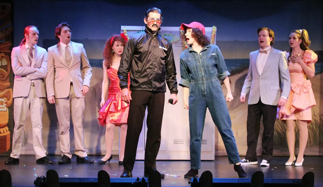 SING, SING A SONG Oceano's Great American Melodrama's new production, The Karaoke Kid, is a mash-up of the best of cheesy 1980s cinema and over-the-top pop music, inspired by the 1984 hit film The Karate Kid. - PHOTO COURTESY OF GREAT AMERICAN MELODRAMA
