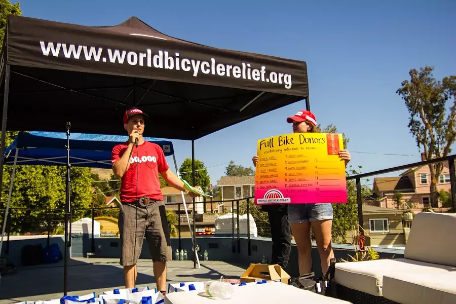 SAVE A LIFE; SEND A BIKE This July 15, SRAM's California Development Center hosts its annual fundraiser for World Bicycle Relief, an organization that gets bikes into the hands of poor people in developing countries. - PHOTO COURTESY OF SRAM'S CALIFORNIA DEVELOPMENT CENTER