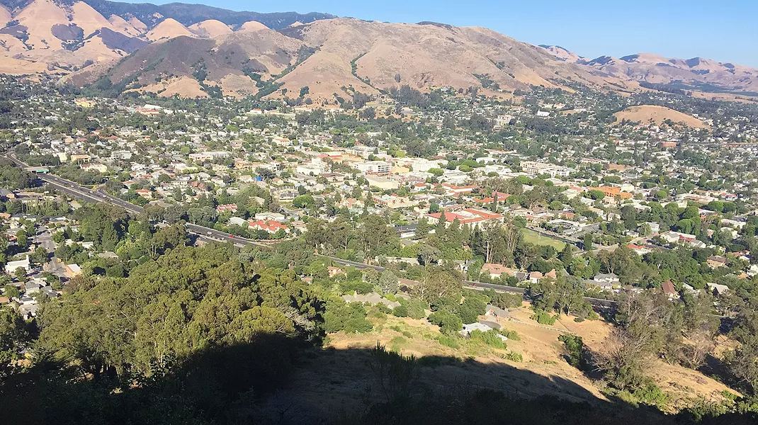 ON THE M The iconic "M" on Cerro San Luis offered unimpeded views of SLO and Edna Valley. - PHOTO BY PETER JOHNSON