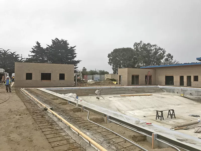 WAITING FOR WATER Morro Bay High School's new pool is scheduled to be functional by this fall. - PHOTO COURTESY OF ANTHONY PALAZZO