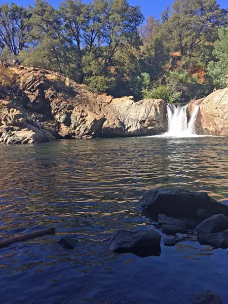 TAKE A LITTLE DIP A swim in Rainbow Pool just outside Yosemite National Park rounded out the trip. - PHOTO BY RYAH COOLEY