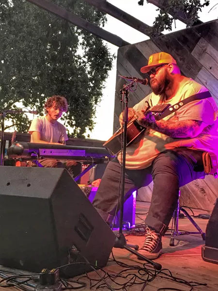 TENDER LAMENTS John Moreland (right) and his accompanist John Calvin Abney dazzled the crowd with heart-wrenching songs and sparkling musicianship. - PHOTO BY GLEN STARKEY