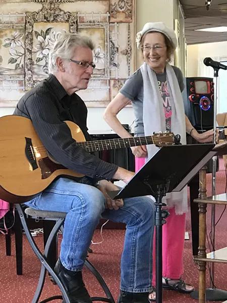 JAZZ IT UP Local poet turned singer Francesca Nemko (right) and accompanist Mike Swan play Unity Concert Hall on Aug. 27. - PHOTO COURTESY OF MIKE SWAN AND FRANCESCA NEMKO