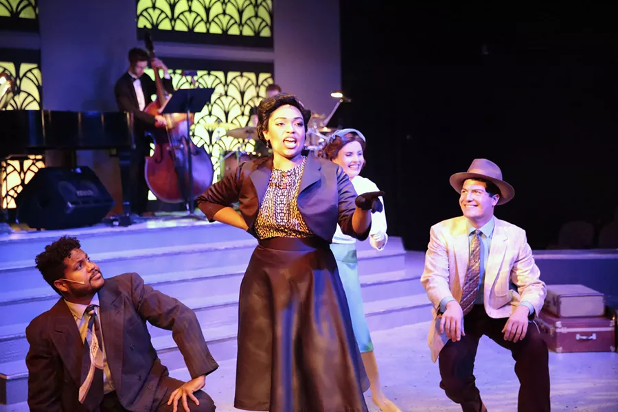 RHYTHM AND BLUES Keenon Hooks, Méami Maszewski, Katie Worley-Beck, and Timothy Stewart star in SLO Repertory's rendition of the musical revue, The All Night Strut. - PHOTOS COURTESY OF RYLO MEDIA DESIGN