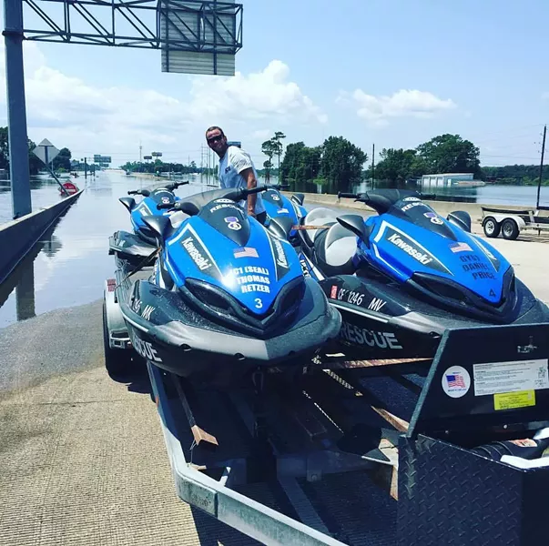 LENDING A HAND For the first time Dana Stein traveled out of state to help in hurricane relief efforts and it won't be his last time. - PHOTO COURTESY OF K38 RESCUE INTERNATIONAL