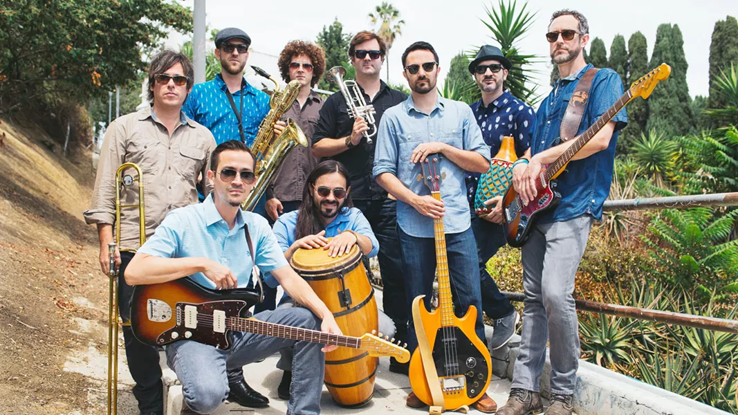 SWAP TUNES Jungle Fire plays Tooth & Nail Winery after a SLO Record Swap pop-up event on Saturday, Sept. 9. - PHOTO COURTESY OF DURAN CASTRO