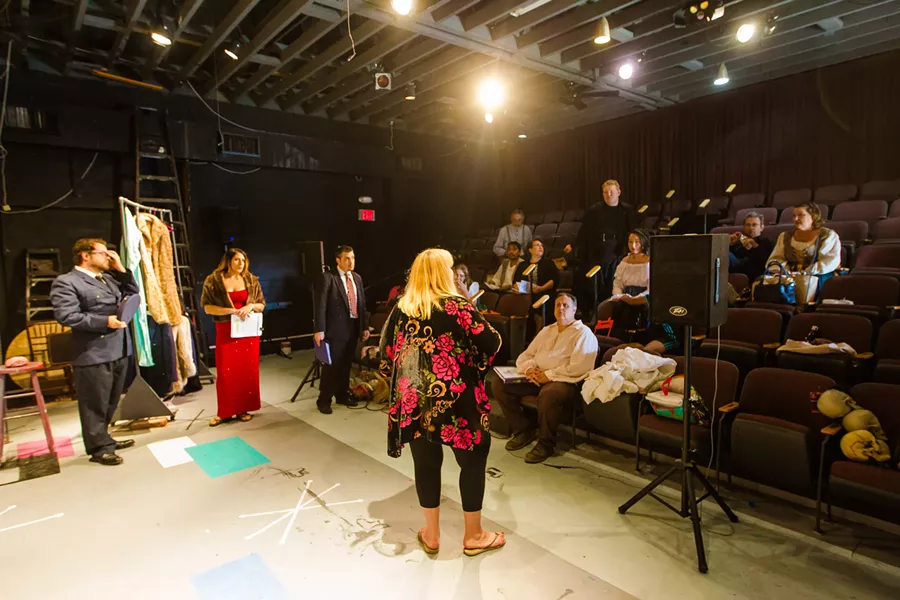 BEHIND THE SCENES Sally Buchanan directs Young Frankenstein at the Santa Maria Civic Theatre. - PHOTO BY JAYSON MELLOM