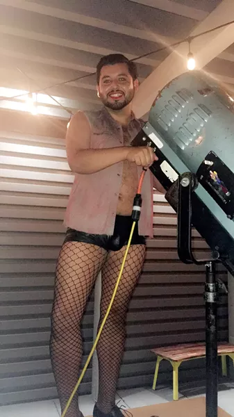 BEHIND THE SCENES Frank Dominguez, the other half of SLOQueerdos often works as the behind-the-scenes guy at shows. - PHOTO COURTESY OF SLOQUEERDOS