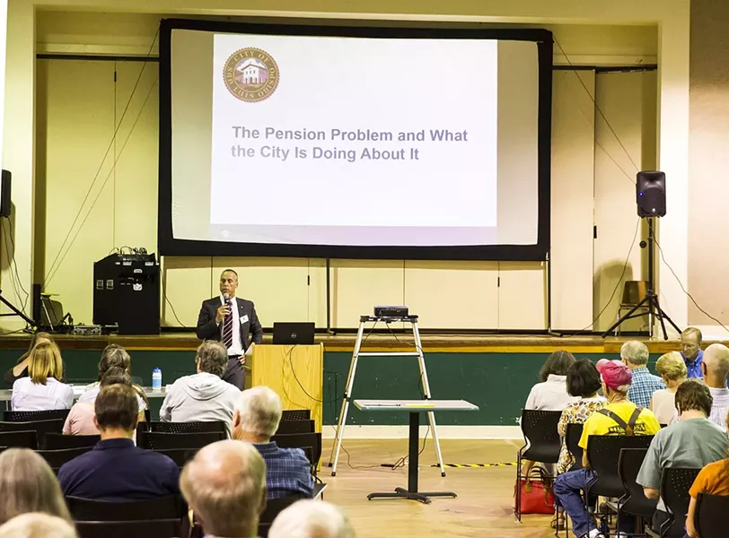 BUDGET PROBS SLO will look at introducing new taxes and making budget cuts to address an $8.9 million project budget shortfall due to pension costs. - FILE PHOTO