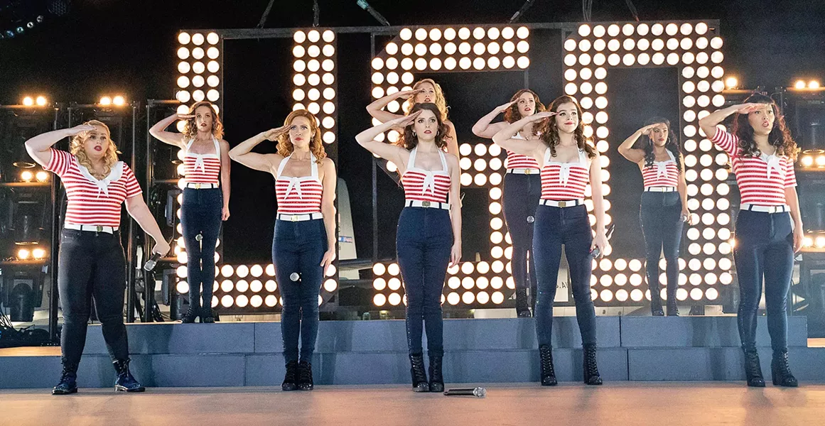 HARMONY In Pitch Perfect 3, the Bellas are back to sing together for an overseas USO tour. - PHOTO COURTESY OF UNIVERSAL PICTURES