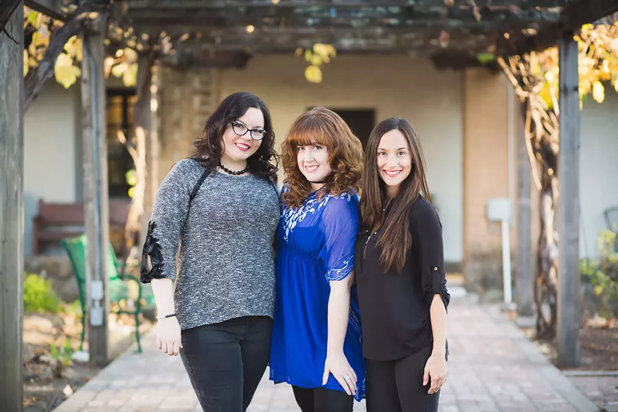 NEW YEAR, NO MEAT? You don't have to commit to a meatless existence to learn how to make delicious and healthy vegan meals. From left, Meaghan McVicker, Skye Pratt, and Veronica Dailey of Dailey and Pratt Vegan Consulting. Together, the group hosts vegan events, certifies local vegan restaurants, offers vegan catering, and provides classes and education. - PHOTO COURTESY OF SKYE PRATT