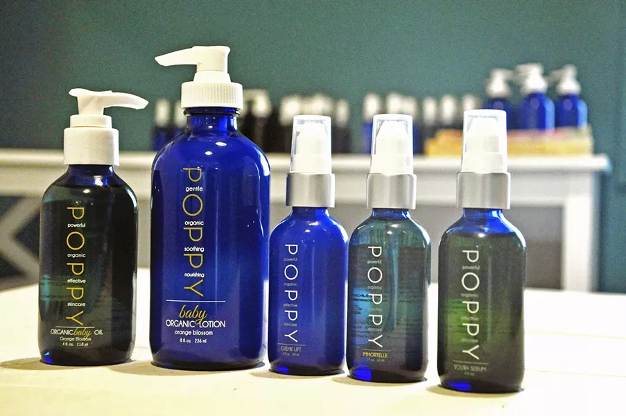 BLUE BEAUTY Poppy Products based in Morro Bay focuses on all natural ingredients for skin care without the preservatives or chemicals. - PHOTO BY CAMILLIA LANHAM