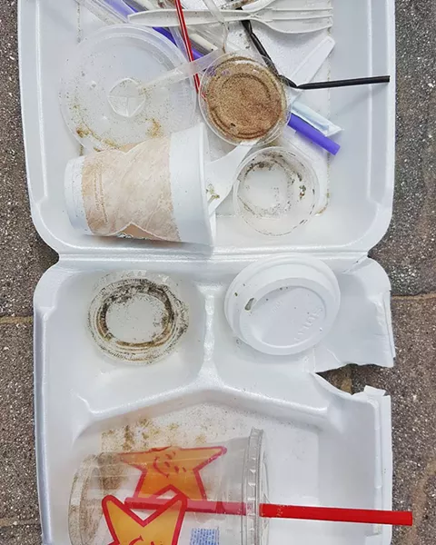 TAKING OUT THE TRASH Surfrider's Ocean Friendly Restaurant Program works with restaurants to implement ocean friendly practices and policies that reduce disposable plastic waste way before it travels out to sea. - PHOTO COURTESY OF SURFRIDER