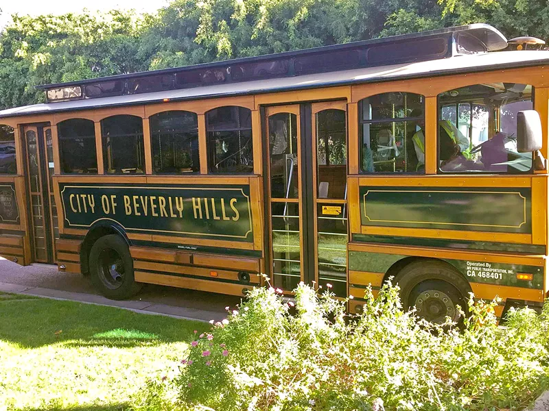 MAGIC BUS A trolley bus got us from place to place during the 2018 Walking with Giants Tour. - PHOTO COURTESY OF WESTON SCOTT