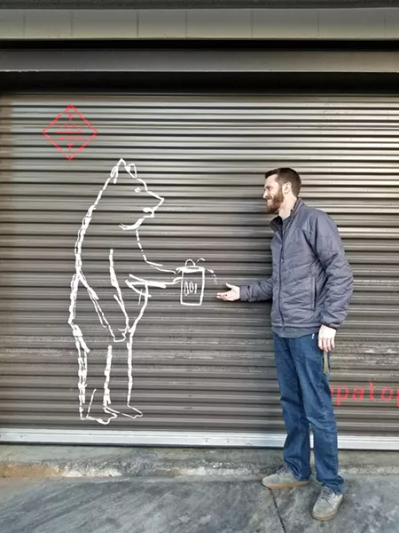 COLD BREWS Walking around Ventura near the pier took us to Topa Topa Brewing Company, which has the best mural of a bear enjoying a cold one. - PHOTO BY KAREN GARCIA