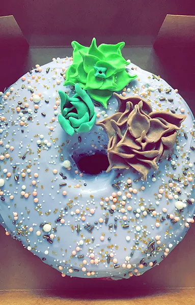 DOUGHNUT ART More and more brides and grooms are choosing doughnuts for their weddings, and several shops in SLO County can custom design their sweet treats for the occasion. - PHOTO COURTESY OF SONDRA WILLIAMS