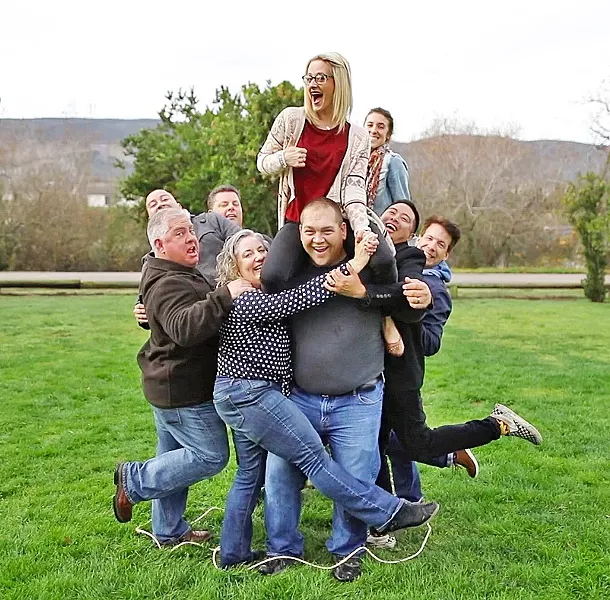 WITHIN THIS RING The goal during the Family Portrait is to fit your entire team inside the smallest circle possible. - PHOTO COURTESY OF PATRICK ANG