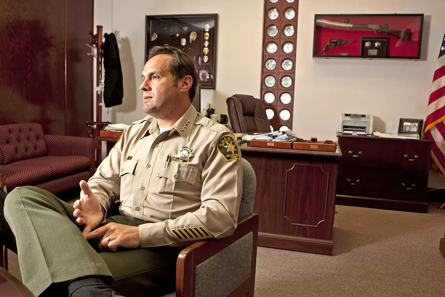IAN PARKINSON Incumbent SLO County Sheriff Ian Parkinson reported four large donations totaling $3,300, according to campaign finance reports. - FILE PHOTO BY STEVE E. MILLER