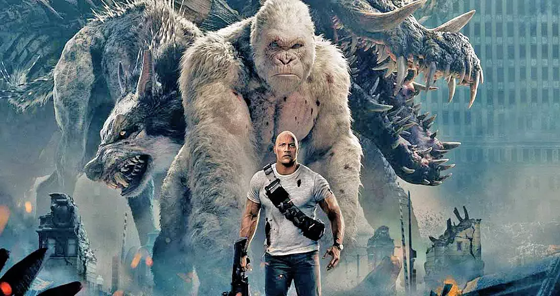 MUTANTS In Rampage, a genetic experiment gone awry leads to a gorilla turning into raging creature of enormous size. - PHOTO COURTESY OF WARNER BROS. PICTURES