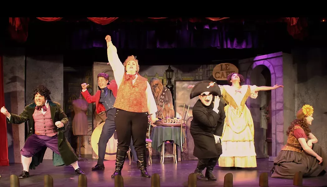 ONE DAY MORE It's puns aplenty as the Great American Melodrama in Oceano presents Less Miserable, a parody of the Broadway classic Les Miserables. The musical runs through June 10. - PHOTO COURTESY OF GREAT AMERICAN MELODRAMA