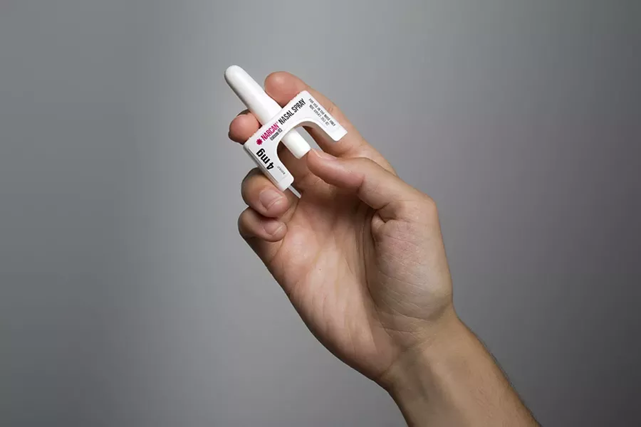 LIFE-SAVING SPRAY Law enforcement agencies across SLO County want to equip officers with Narcan, a drug that counters the effects of opioid overdoses. - PHOTO COURTESY OF ADAPT PHARMA