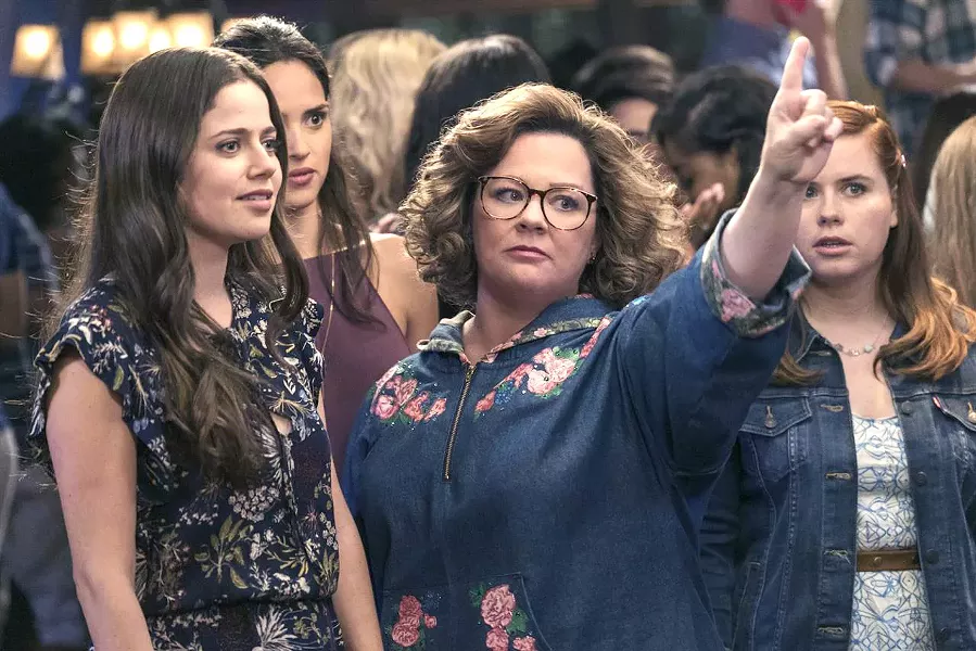 YOUR MOM GOES TO COLLEGE After devoted housewife Deanna (Melissa McCarthy, center) is left by her husband, she decides to go back to college and ends up at the same school as her daughter in Life of the Party. - PHOTO COURTESY OF NEW LINE CINEMA