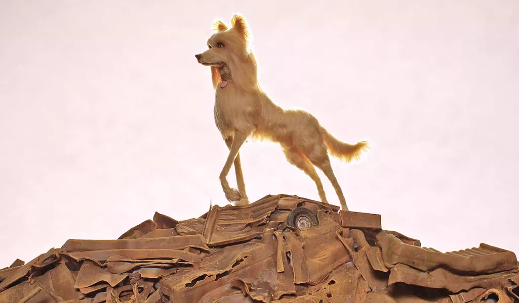 SHOW DOG Nutmeg (voiced by Scarlett Johansson) encourages the reluctant dogs of Trash Island to help a little boy find his beloved pet. - PHOTOS COURTESY OF AMERICAN EMPIRICAL PICTURES