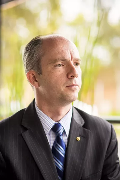 A QUESTION OF SAFTEY SLO County District Attorney Dan Dow said there is always room to improve the justice system, but he has concerns that scrapping the state's current bail system could endanger public safety. - FILE PHOTO BY HENRY BRUINGTON